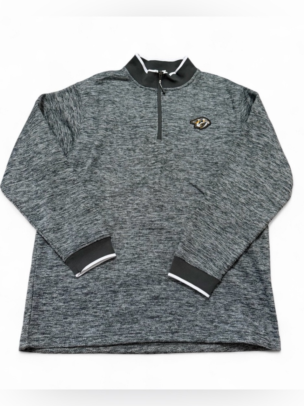 NHL Men's Heather Gray Quarter-Zip Performance Pullover
